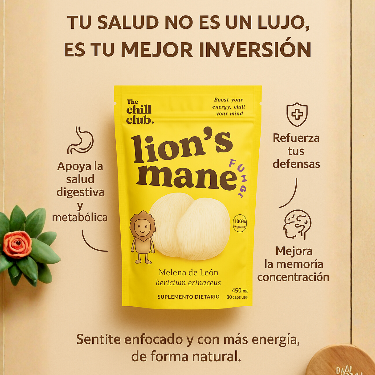 Melena de León- Enfoque 30 capsulas 450mg